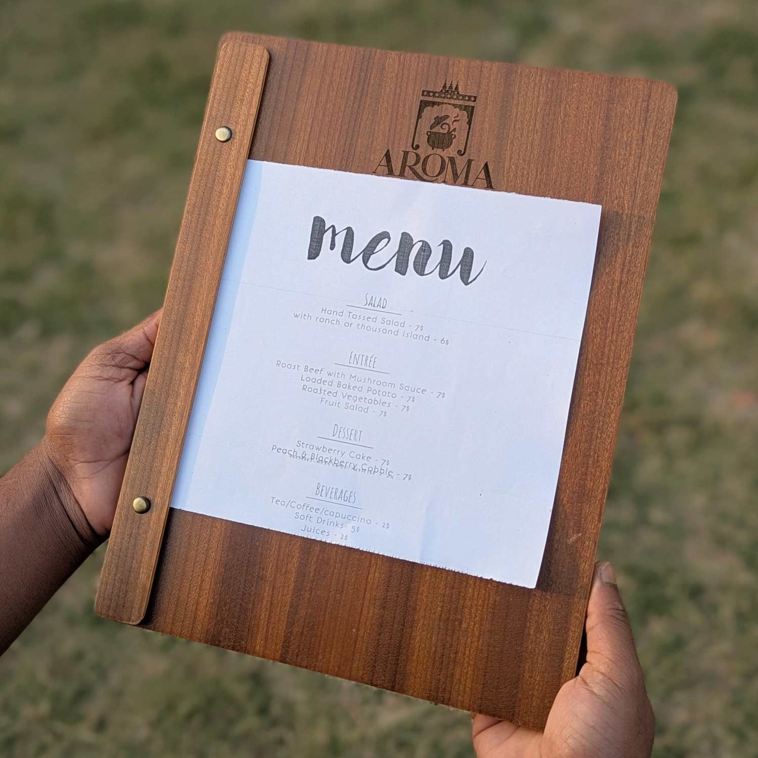 Customised Wooden Menu Holder for Restaurants & Cafes | Simple Menu Holder