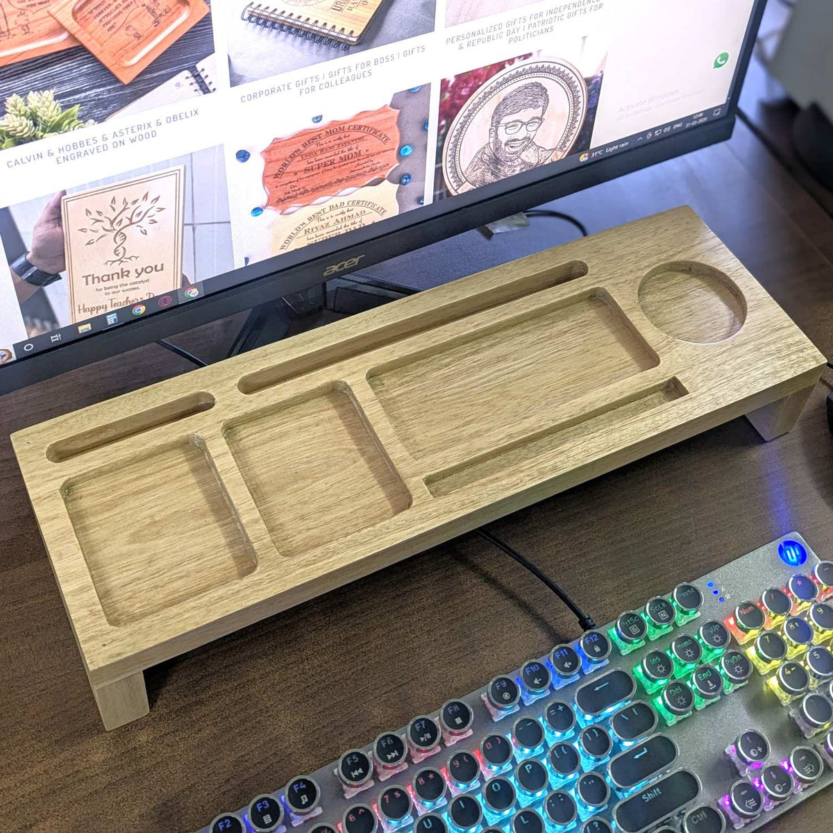 Woodgeek Large Desk Organizer