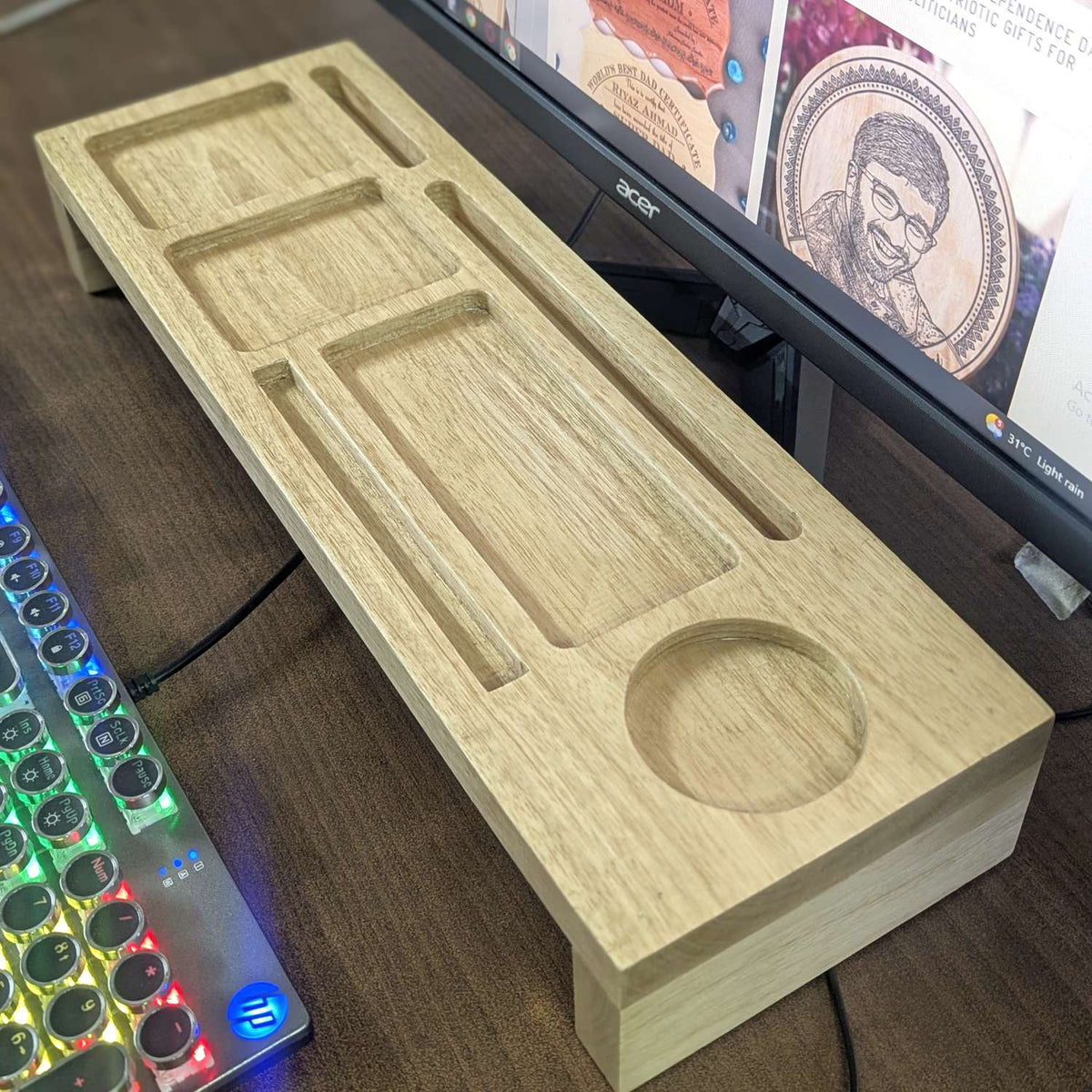 Woodgeek Large Desk Organizer