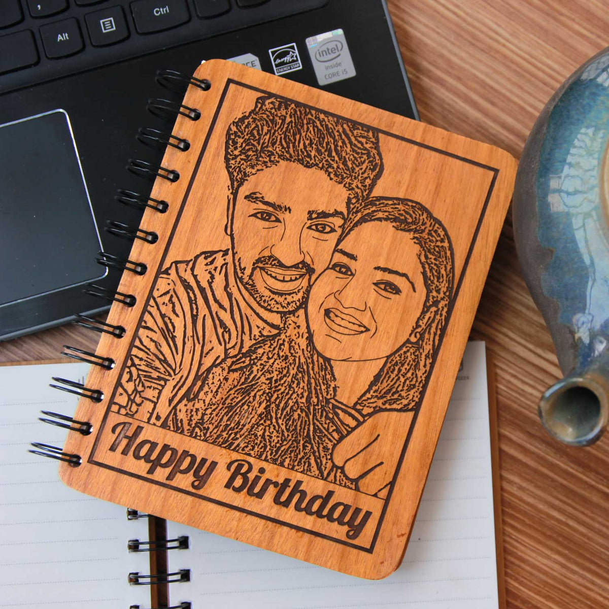 Customize your own wooden notebook