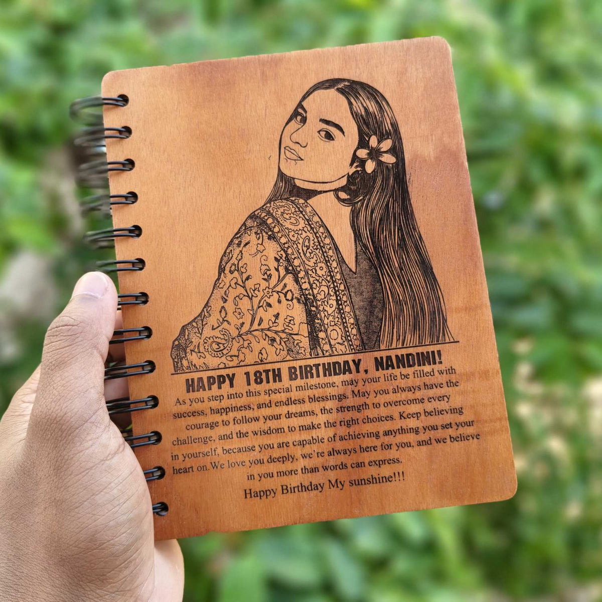 Customize your own wooden notebook