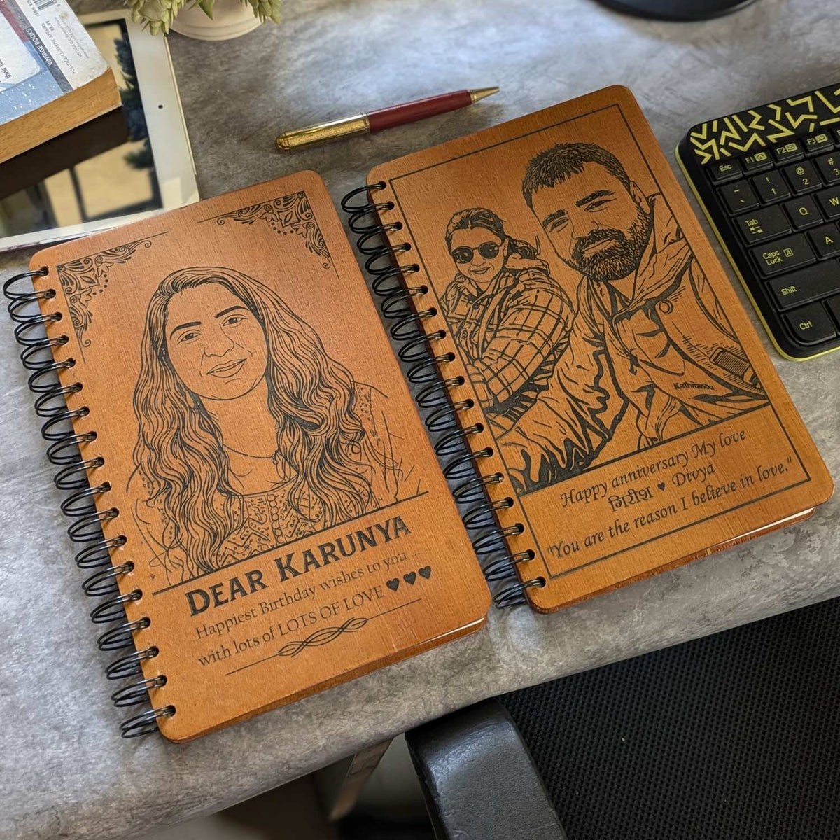 Customize your own wooden notebook