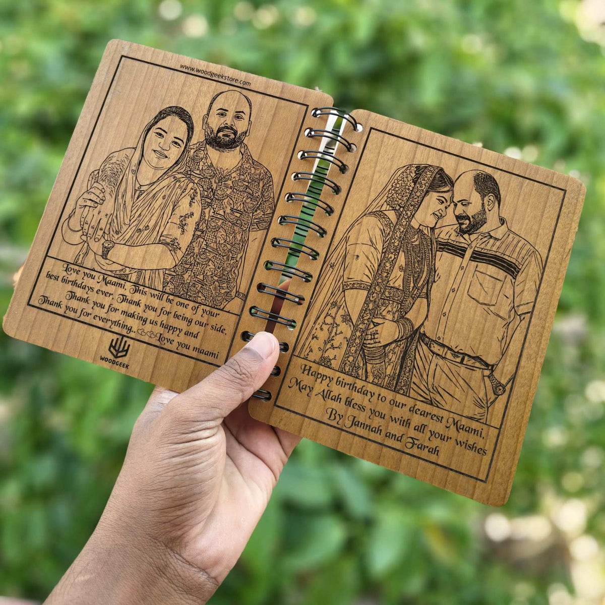 Customize your own wooden notebook
