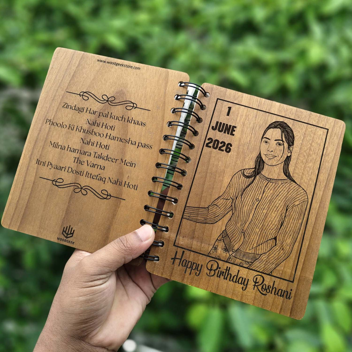 Customize your own wooden notebook