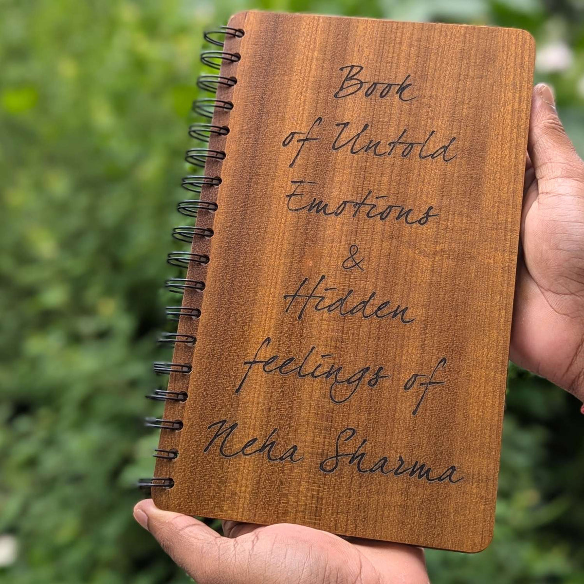 Book of Untold Emotions &amp; Hidden Feelings – A Wooden Diary for Your Deepest Thoughts