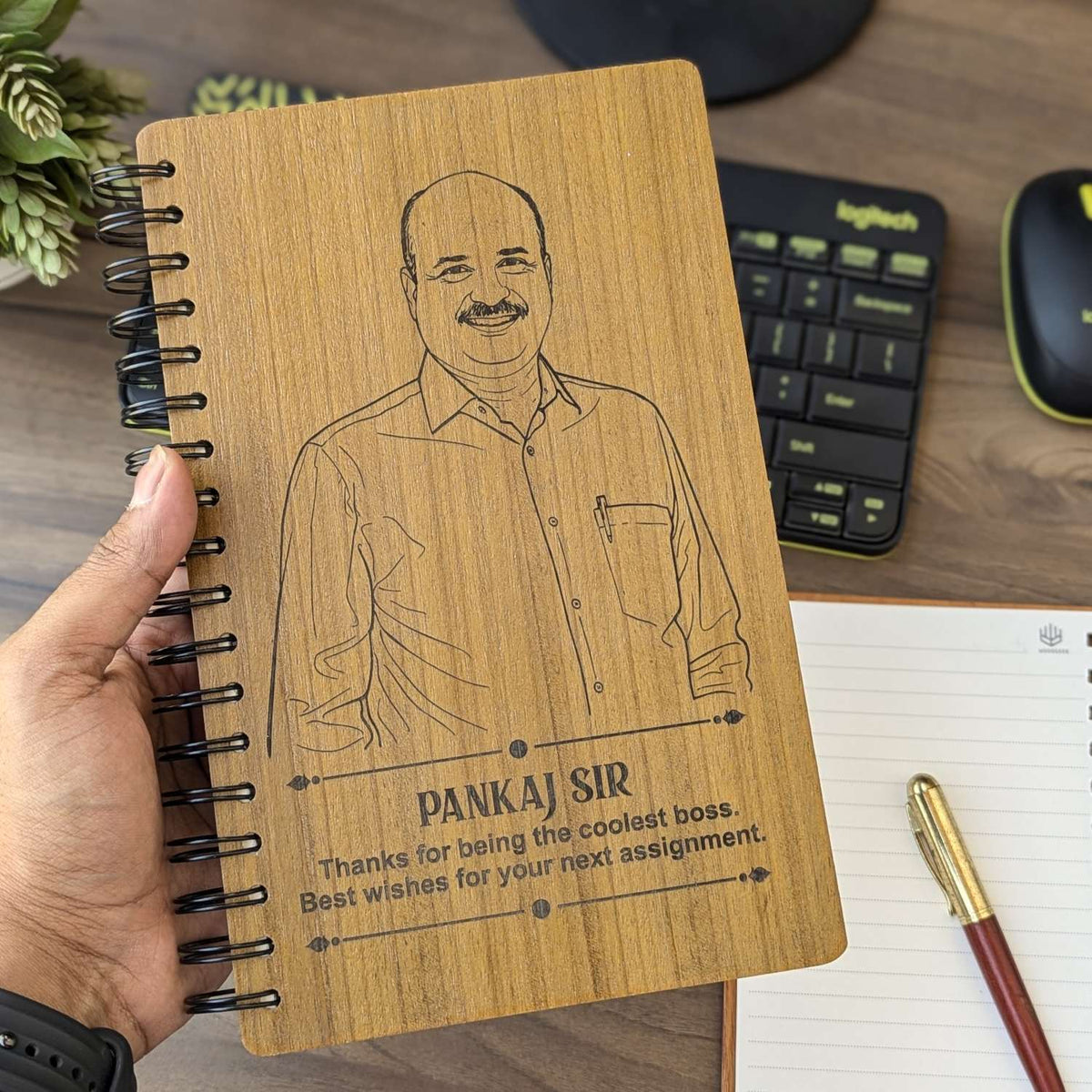 Customize your own wooden notebook