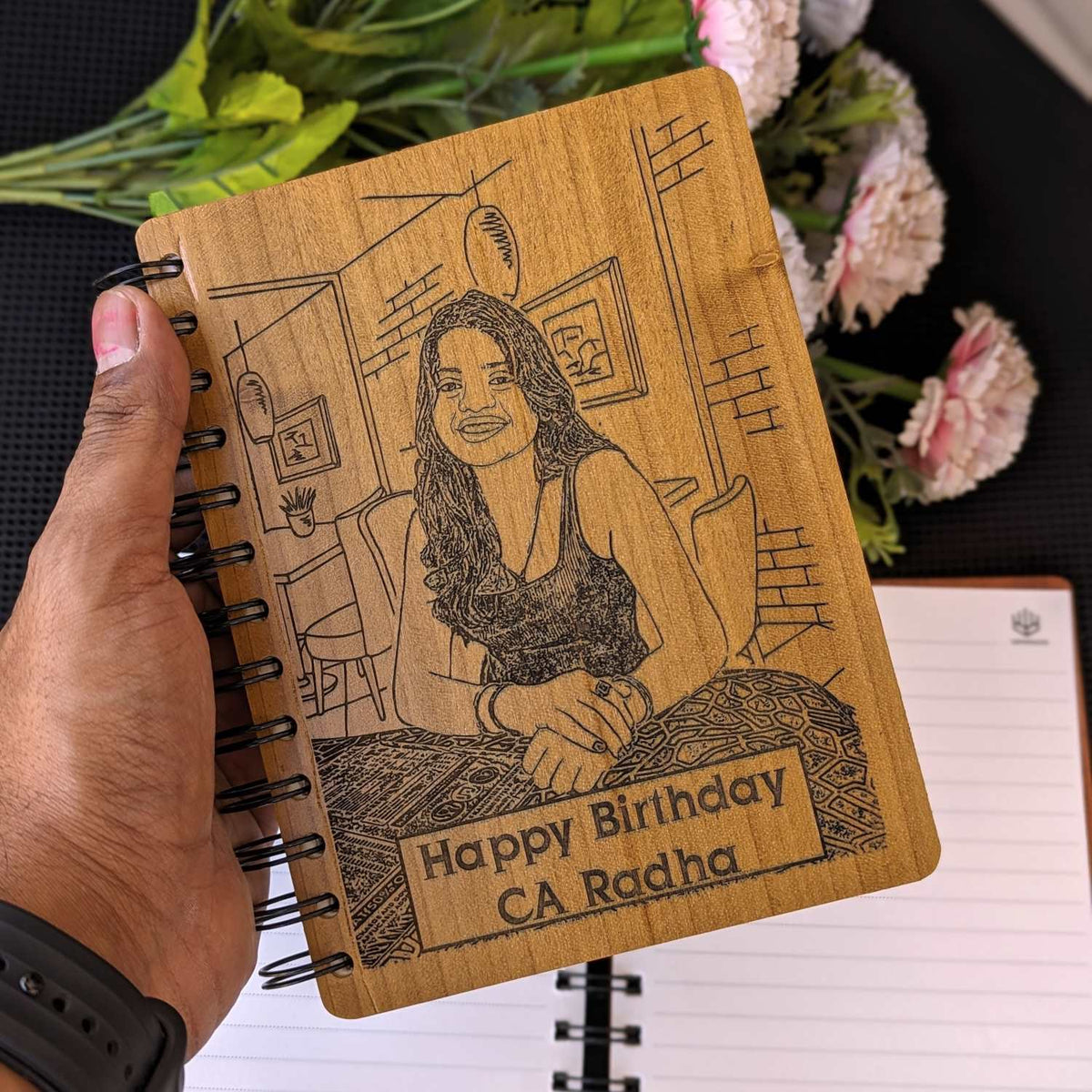 Personalized Wooden Diary for Chartered Accountants | CA Gift