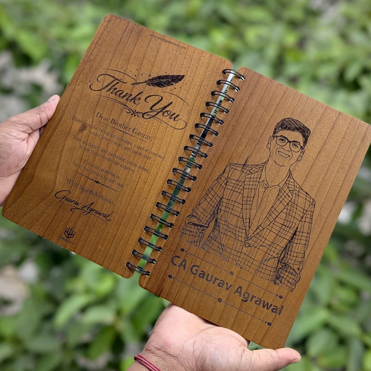 Customize your own wooden notebook