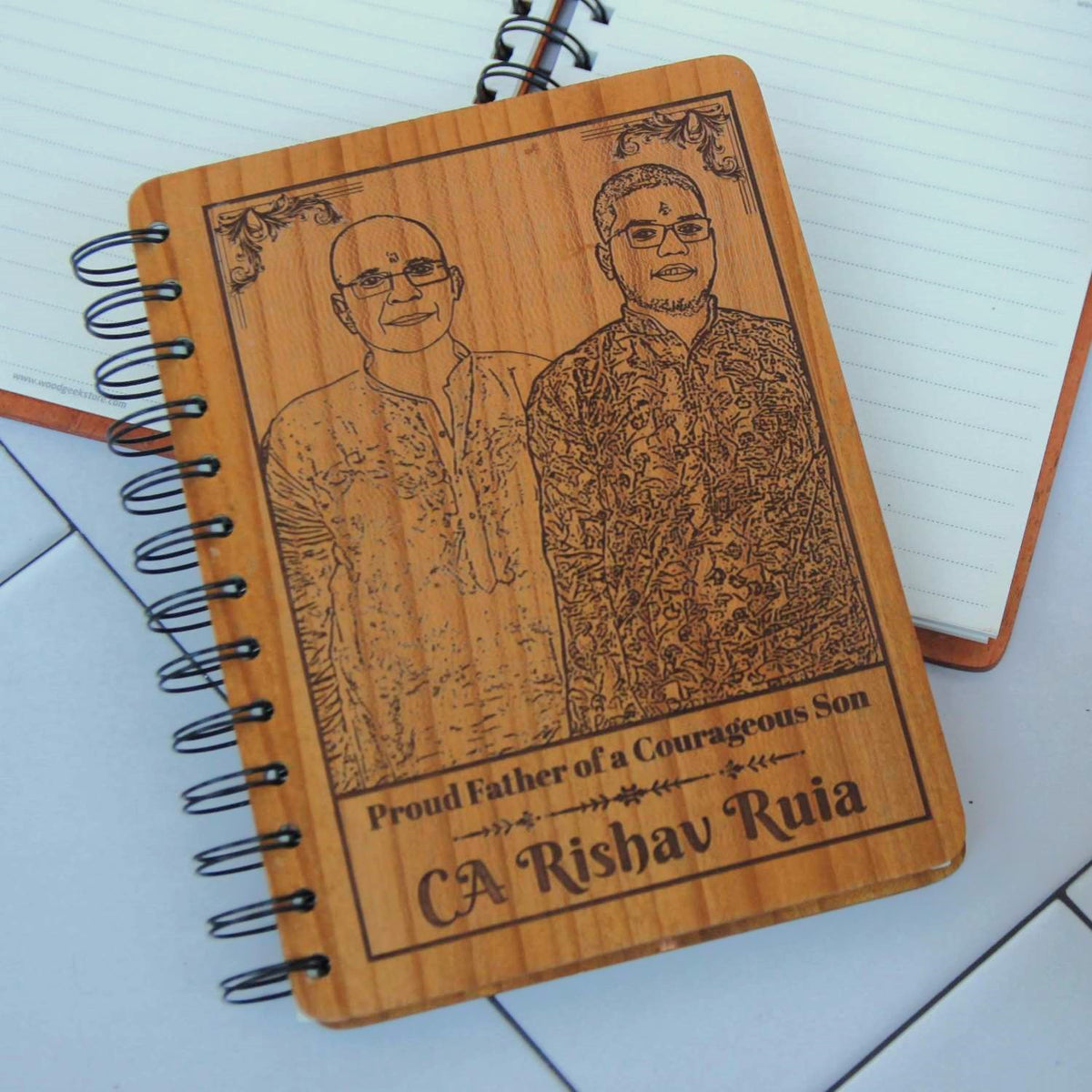 Personalized Wooden Diary for Chartered Accountants | CA Gift