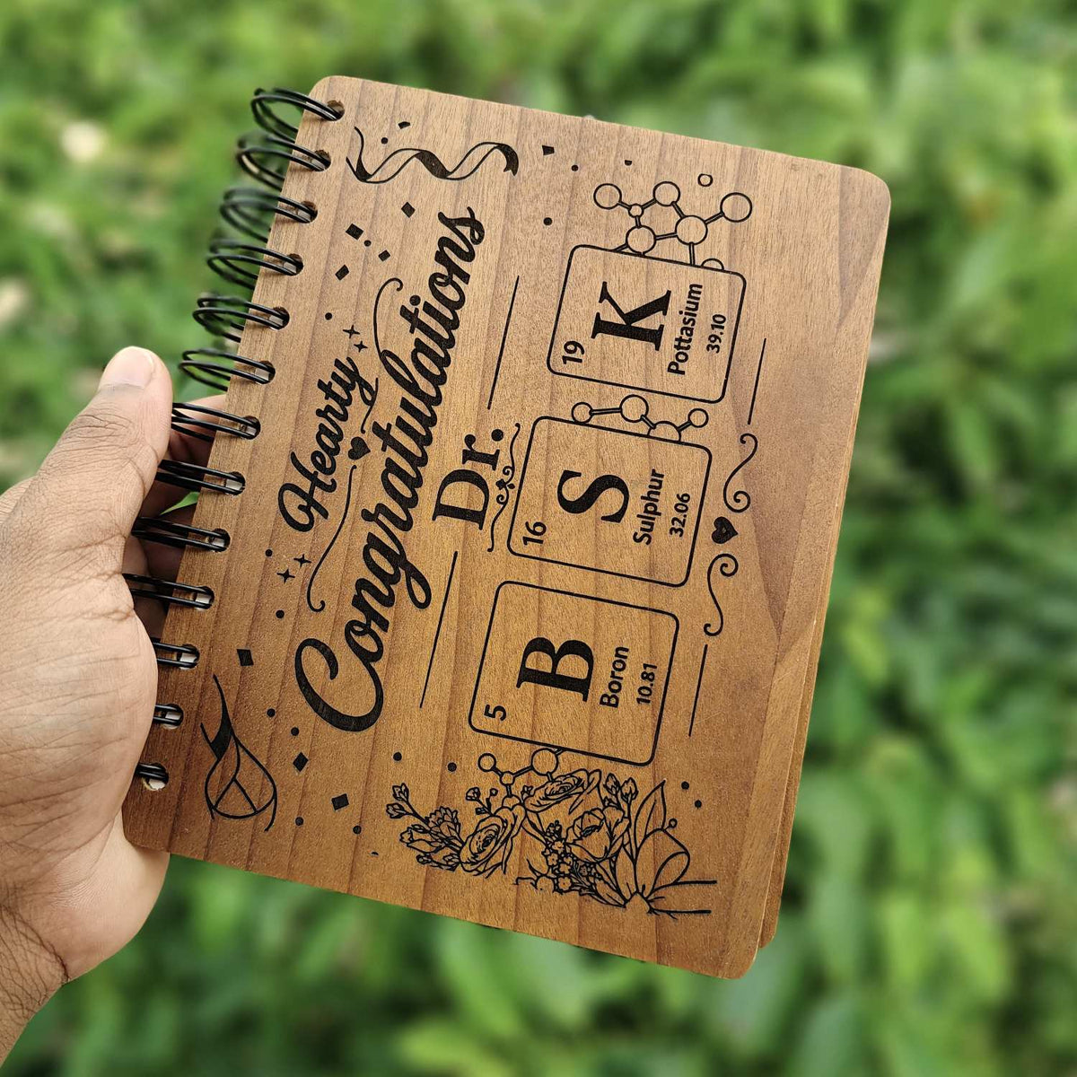 Customize your own wooden notebook