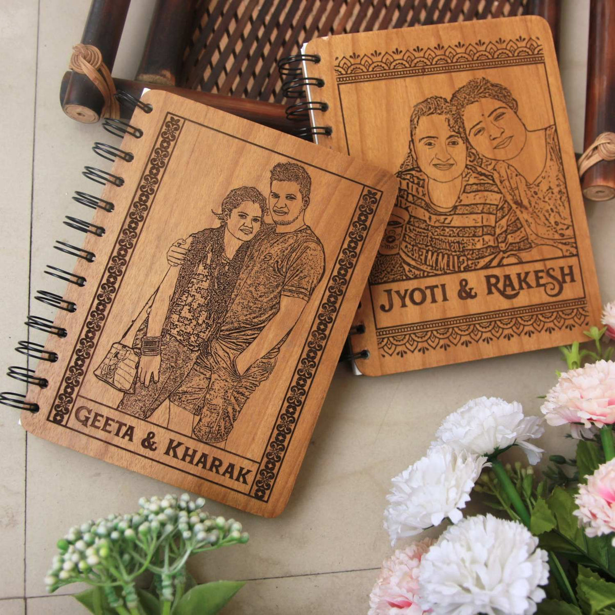 Personalized Wooden Diary for Couples - A Book of Us
