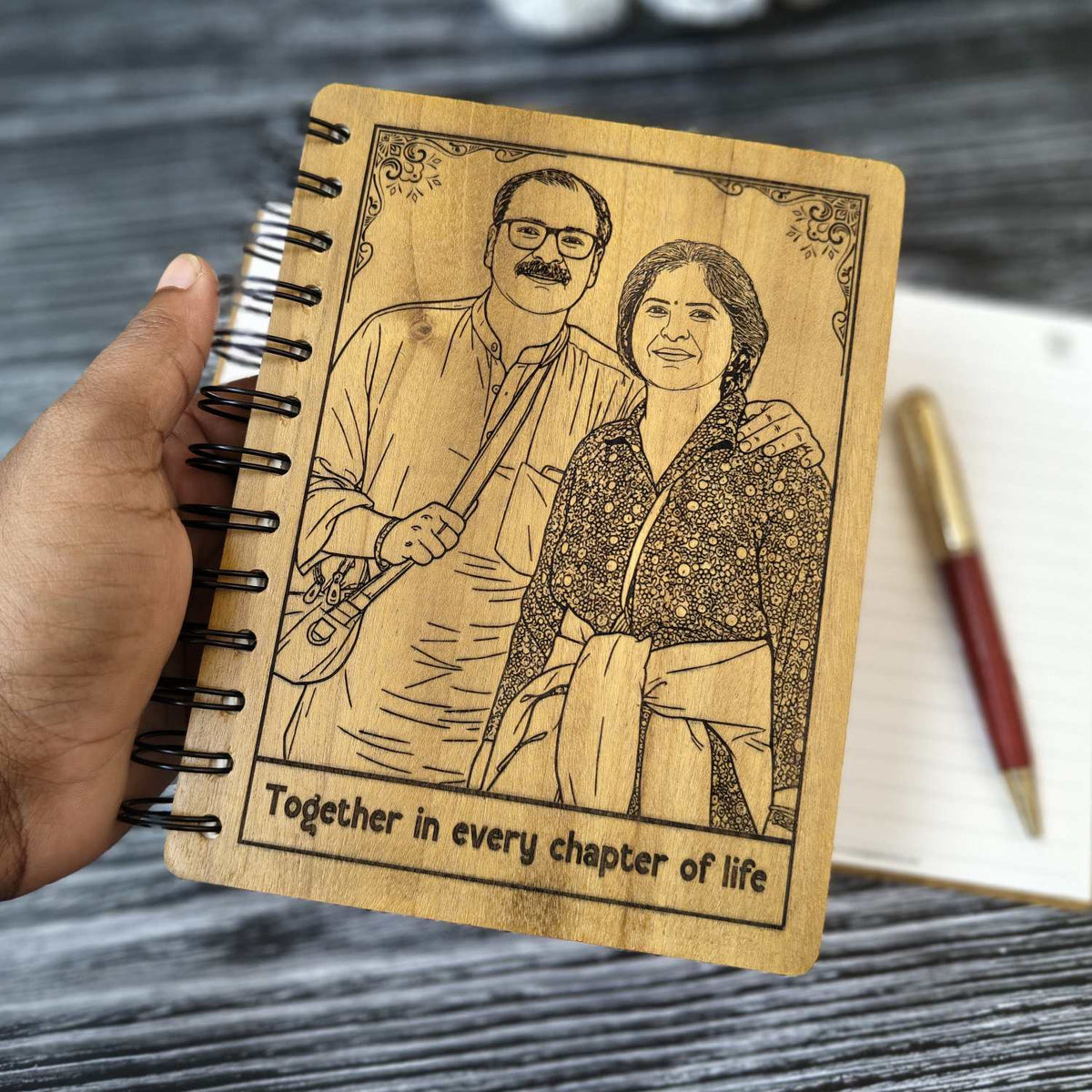 Customize your own wooden notebook