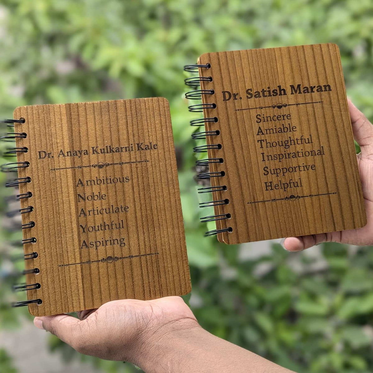 Customize your own wooden notebook