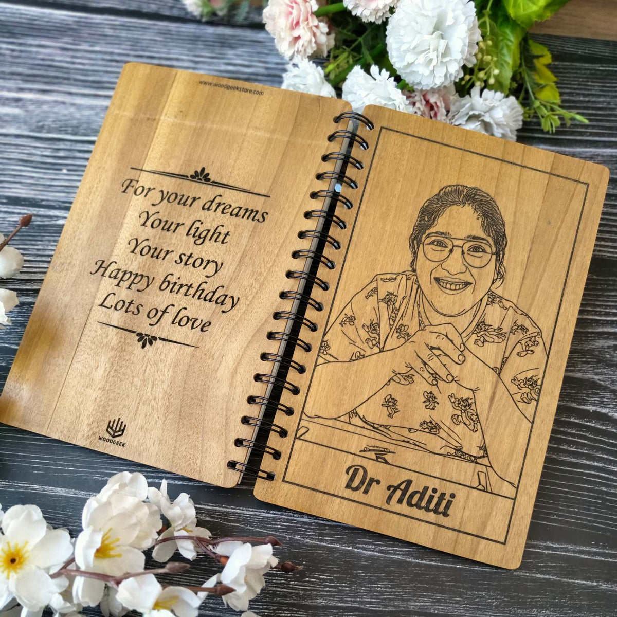 Customize your own wooden notebook