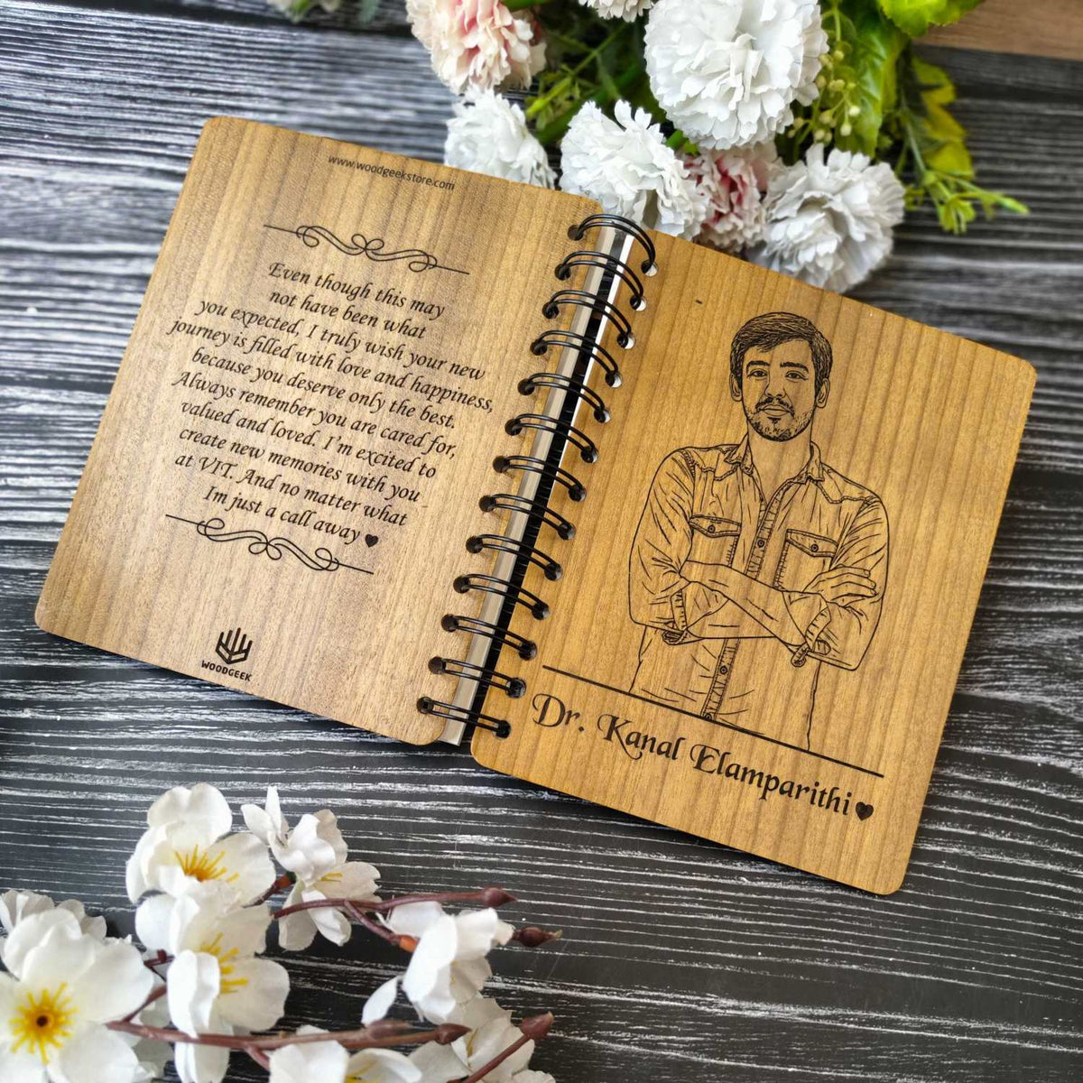 Customize your own wooden notebook