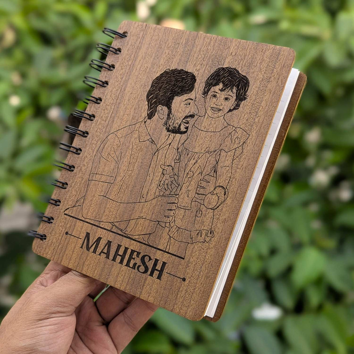 Customize your own wooden notebook