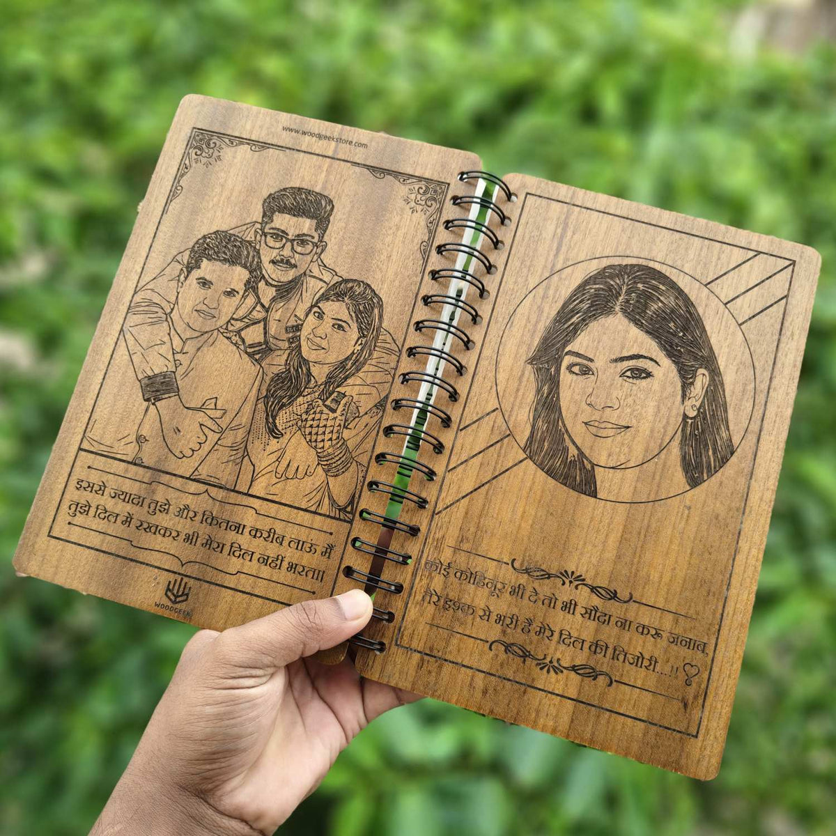 Customize your own wooden notebook