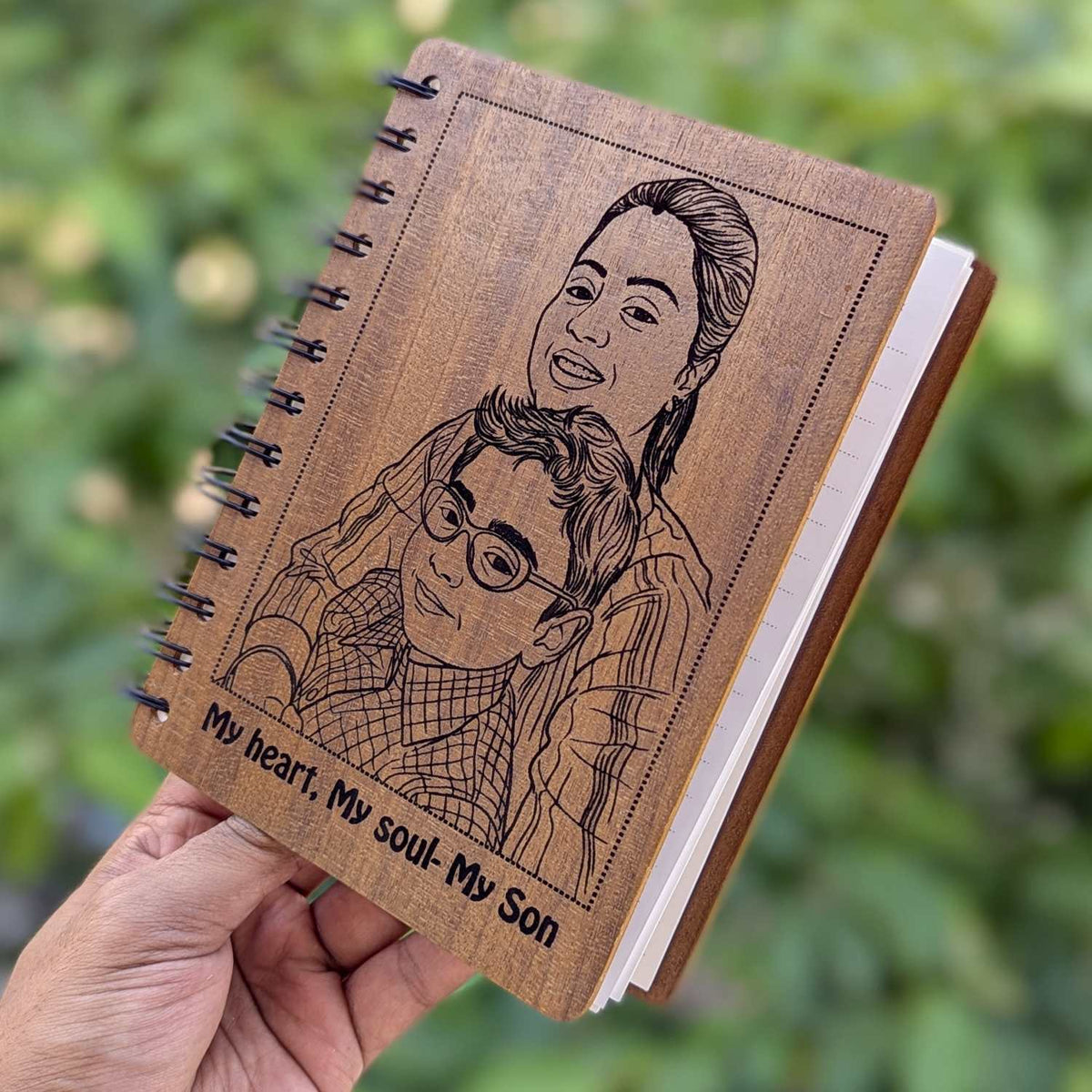 Customize your own wooden notebook