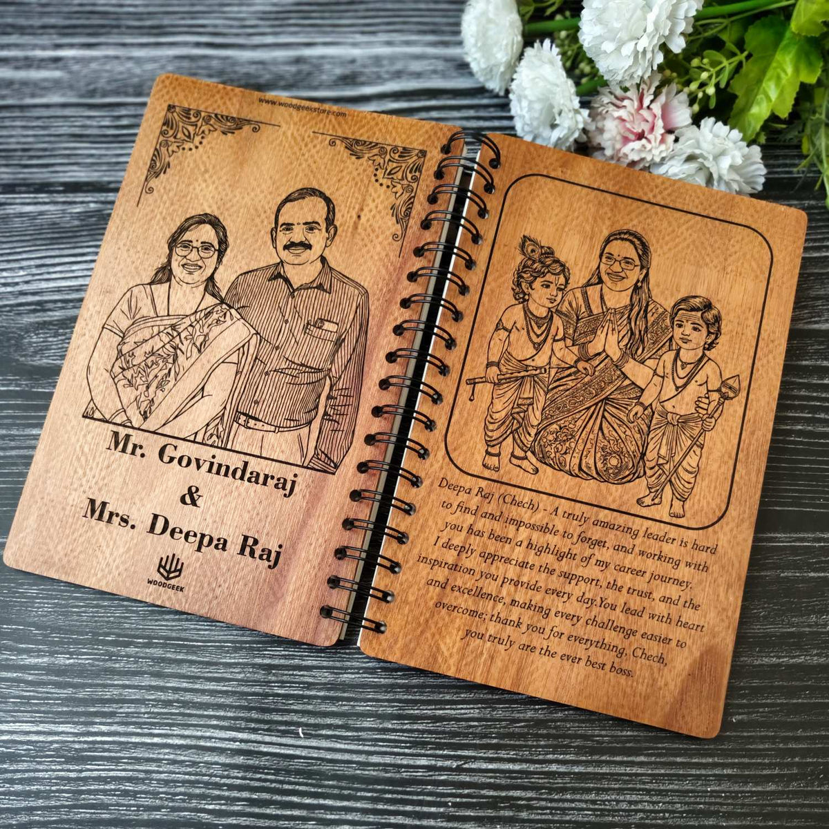 Customize your own wooden notebook