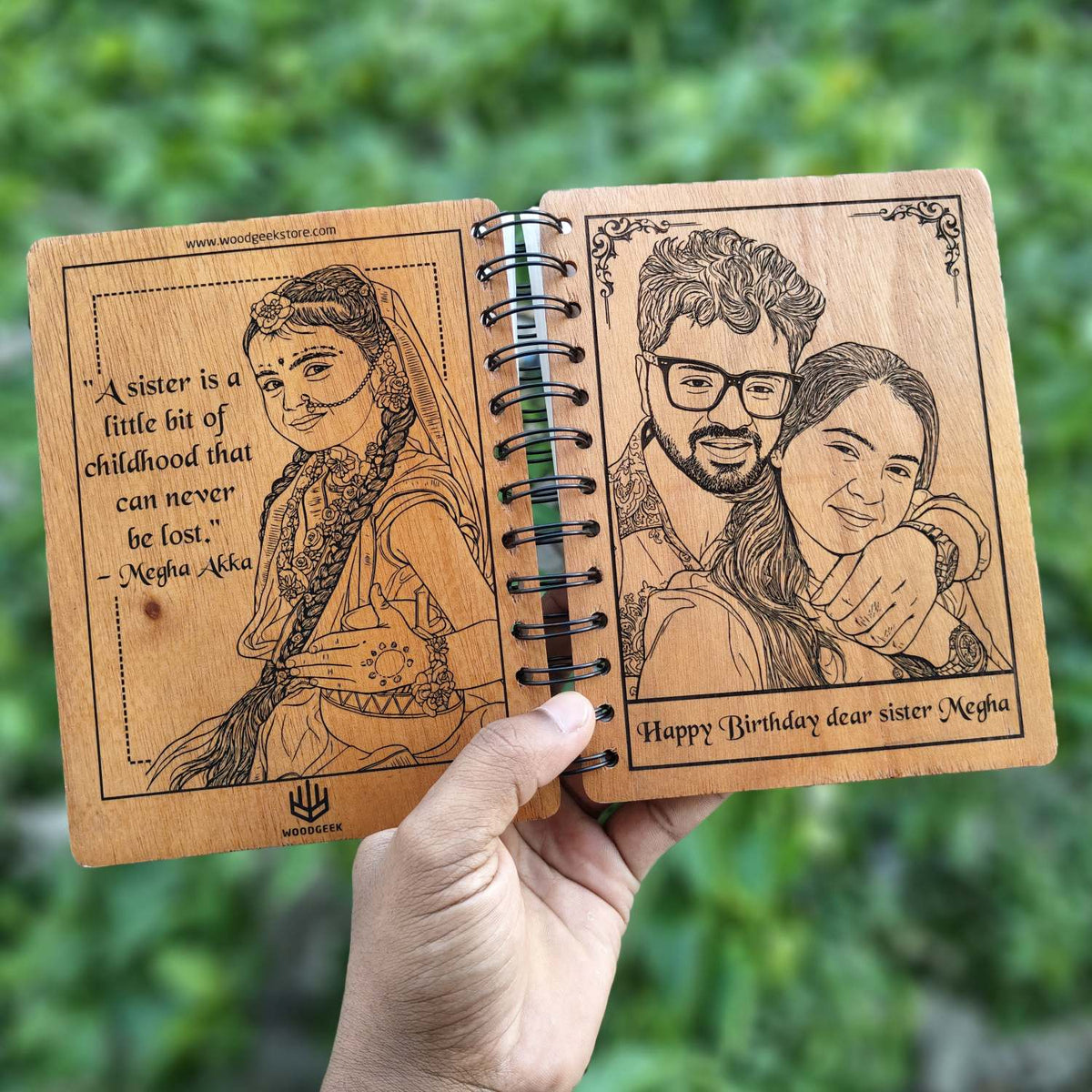Customize your own wooden notebook