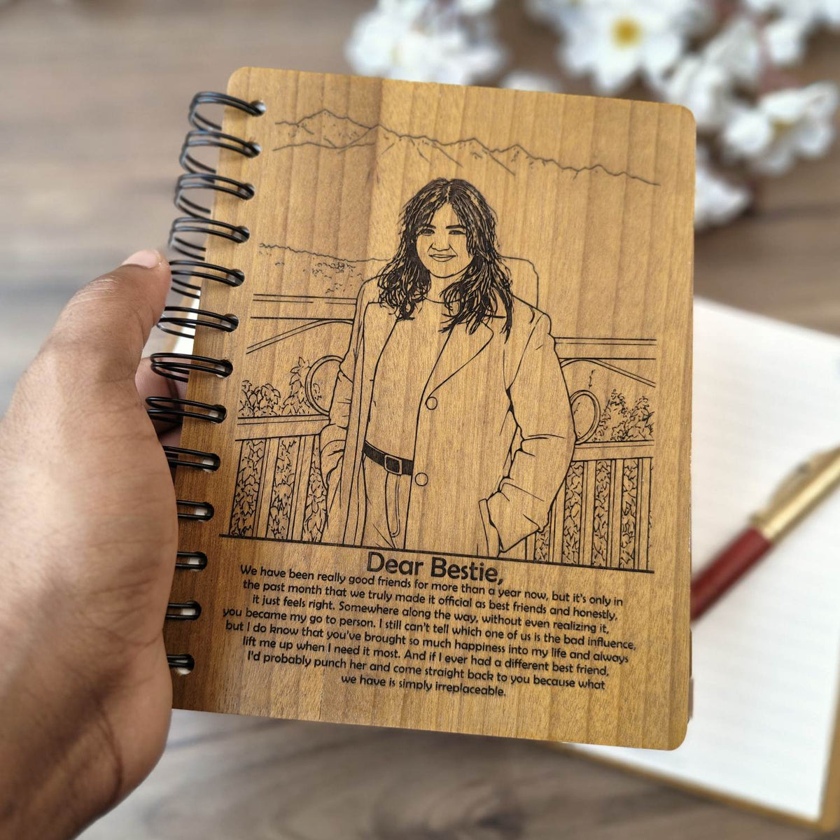 Customize your own wooden notebook