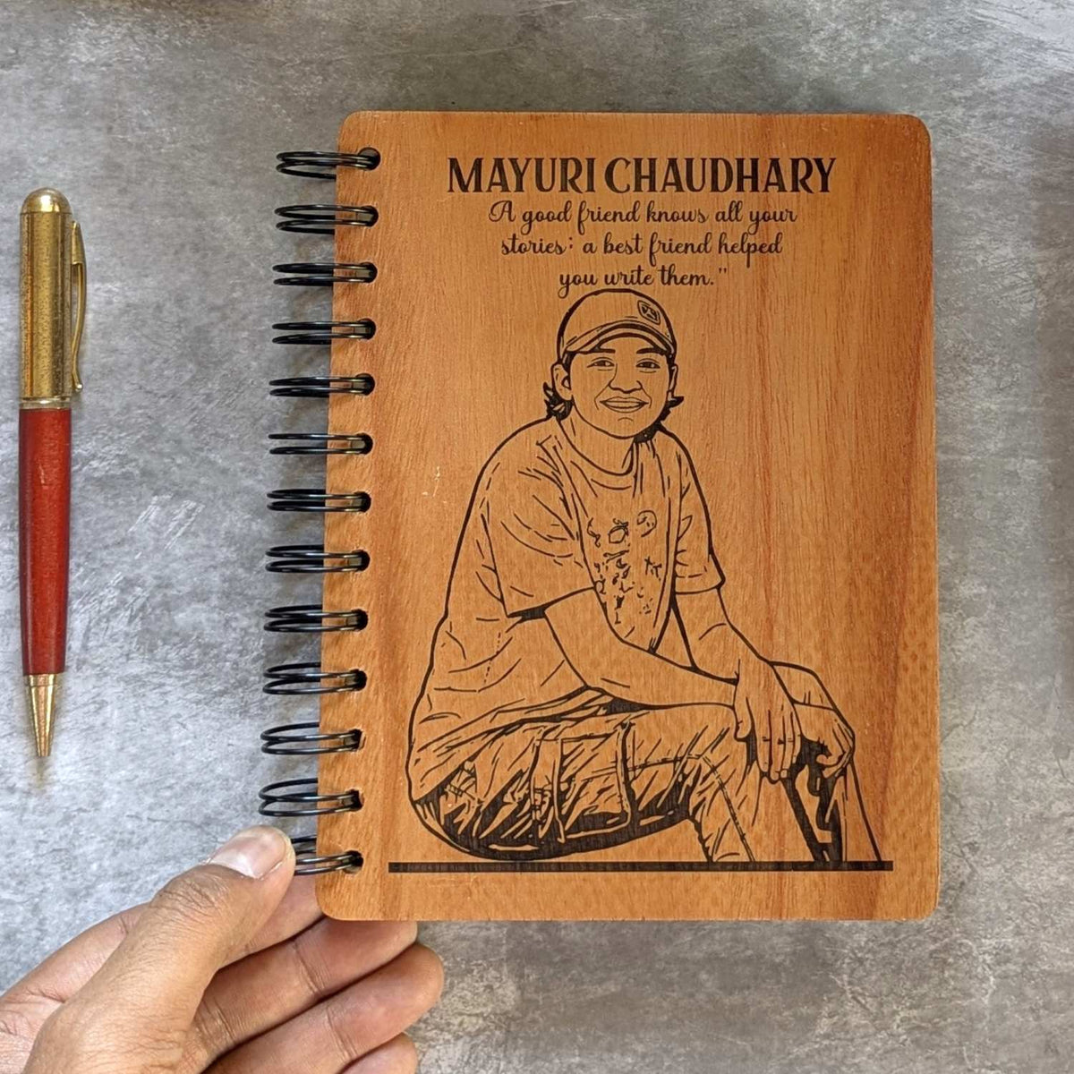 Customize your own wooden notebook