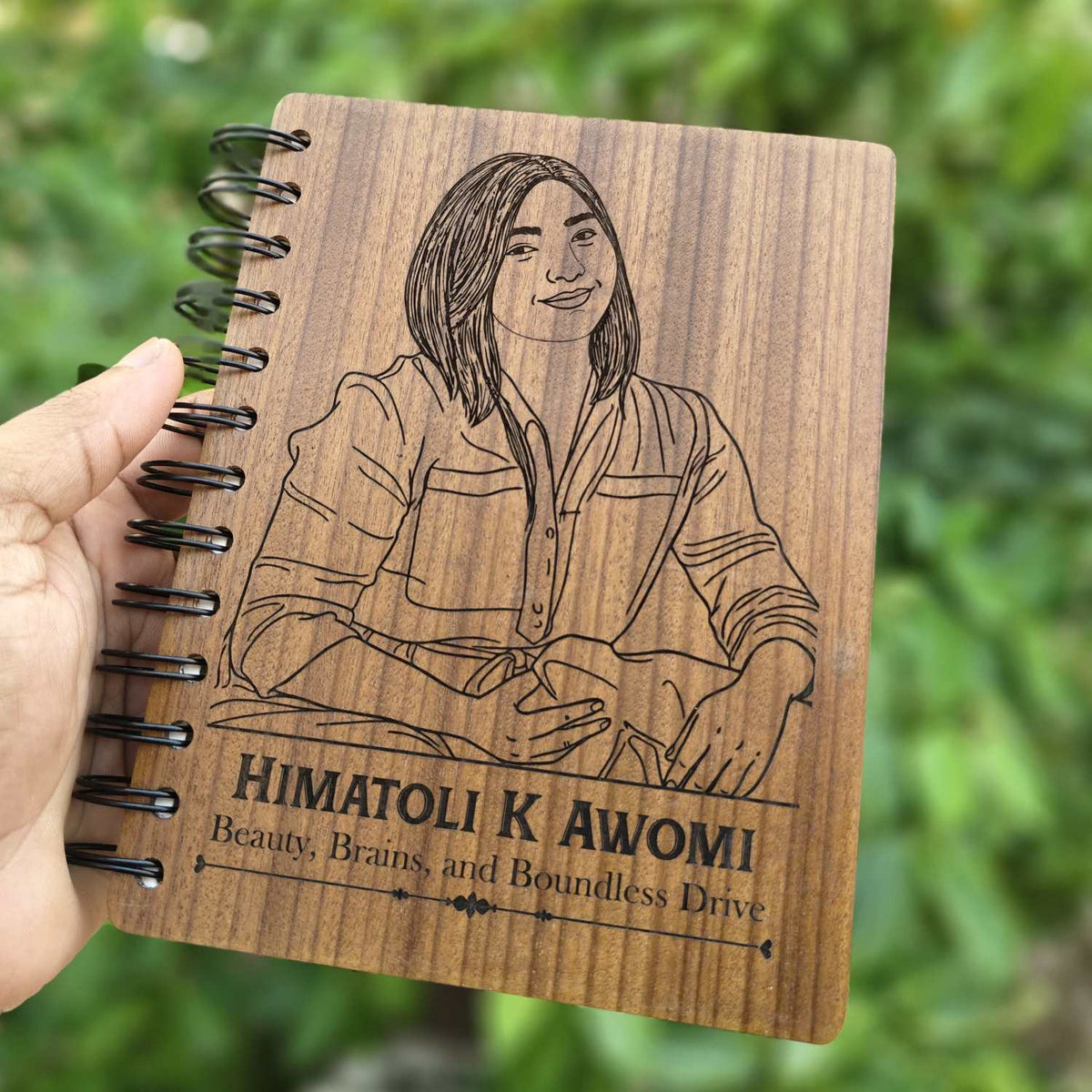 Customize your own wooden notebook