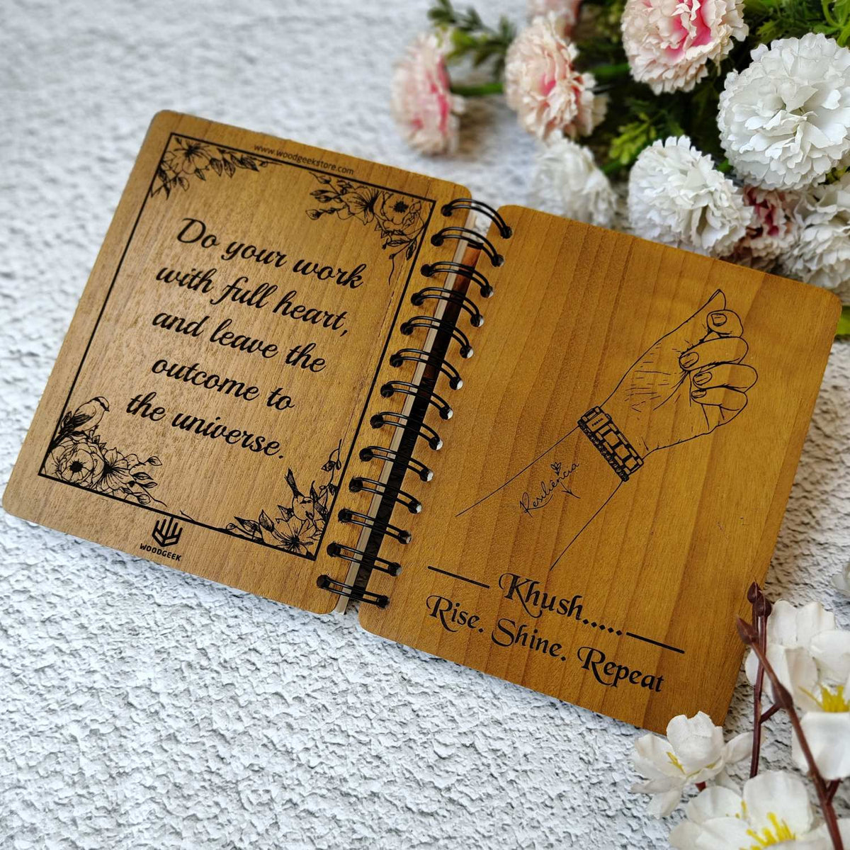 Customize your own wooden notebook