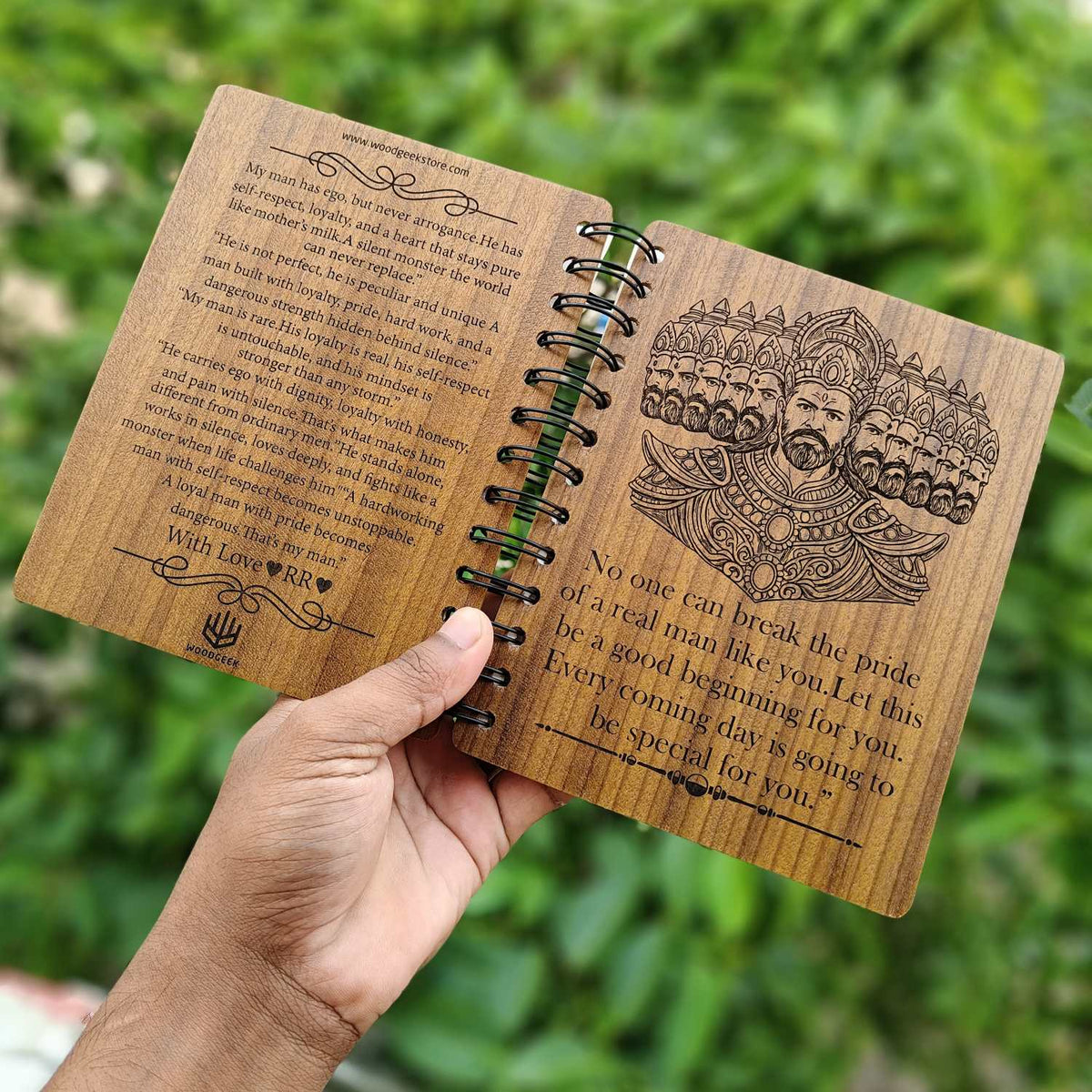 Customize your own wooden notebook