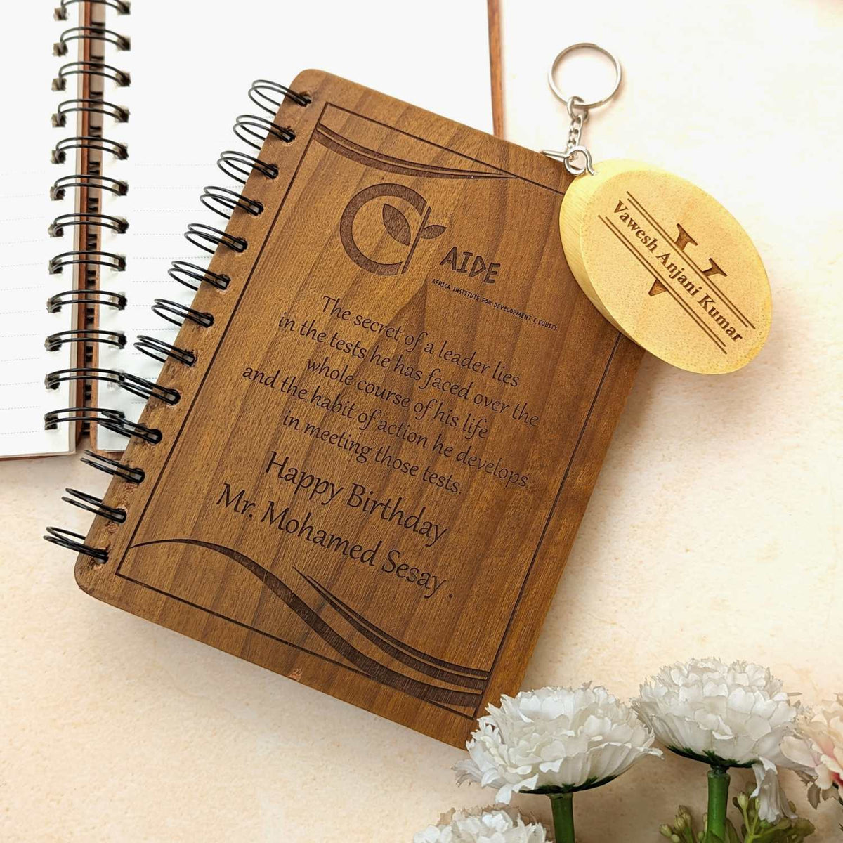 Personalized Wooden Diary for Mentors, Bosses &amp; Colleagues | Thoughtful Farewell &amp; Appreciation Gift