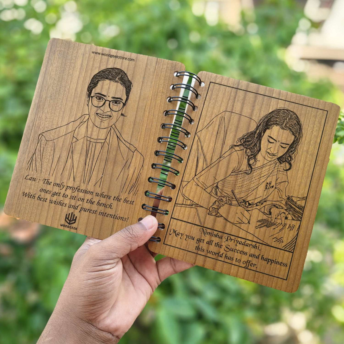 Customize your own wooden notebook