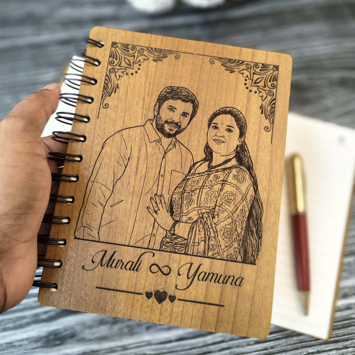 Customize your own wooden notebook