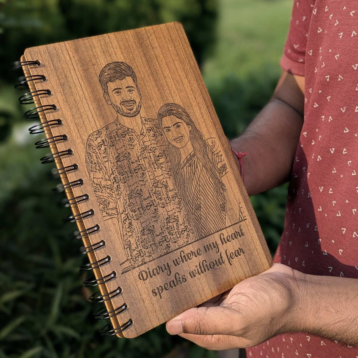 Customize your own wooden notebook