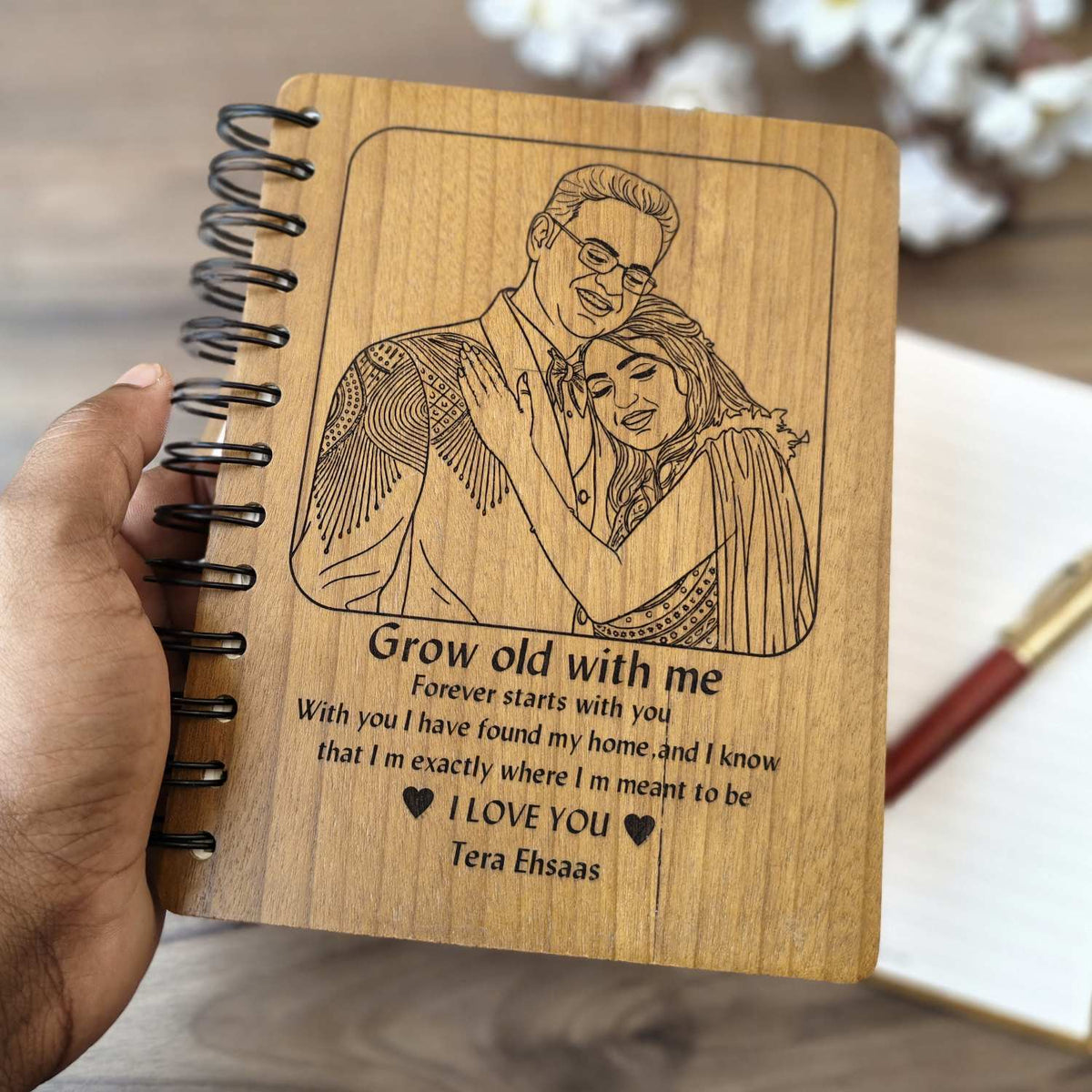 Customize your own wooden notebook