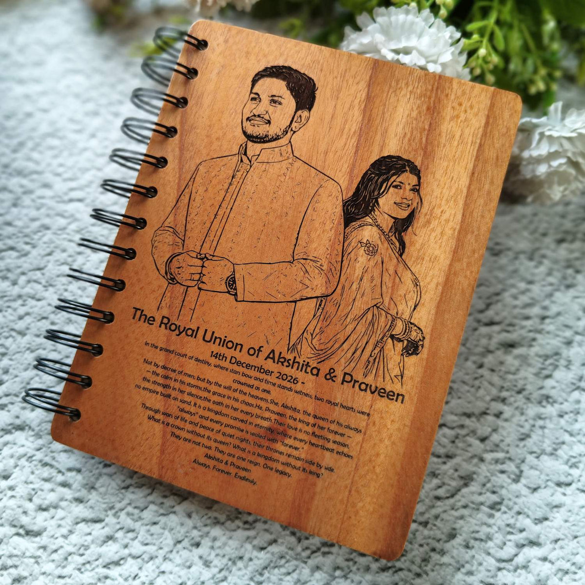 Customize your own wooden notebook