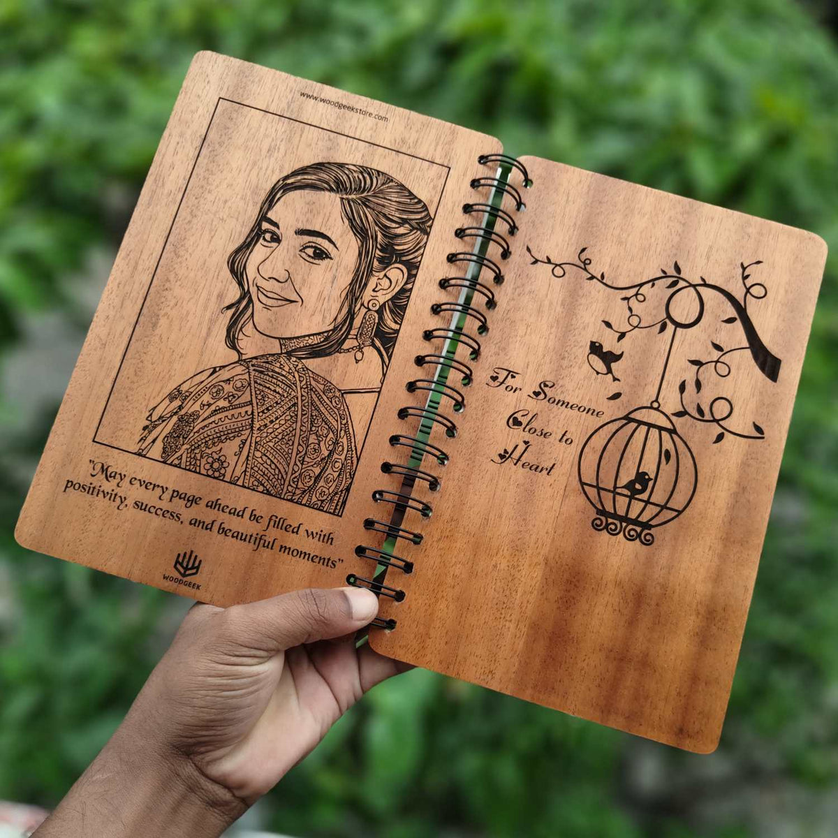Customize your own wooden notebook