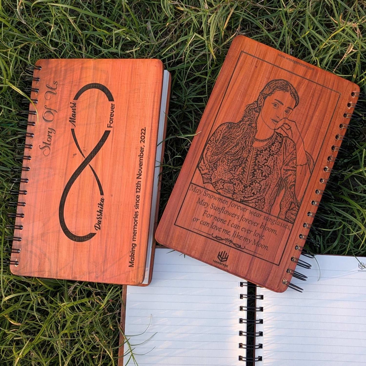 Story of Us, Making Memories Till Infinity – Personalized Romantic Wood Diary