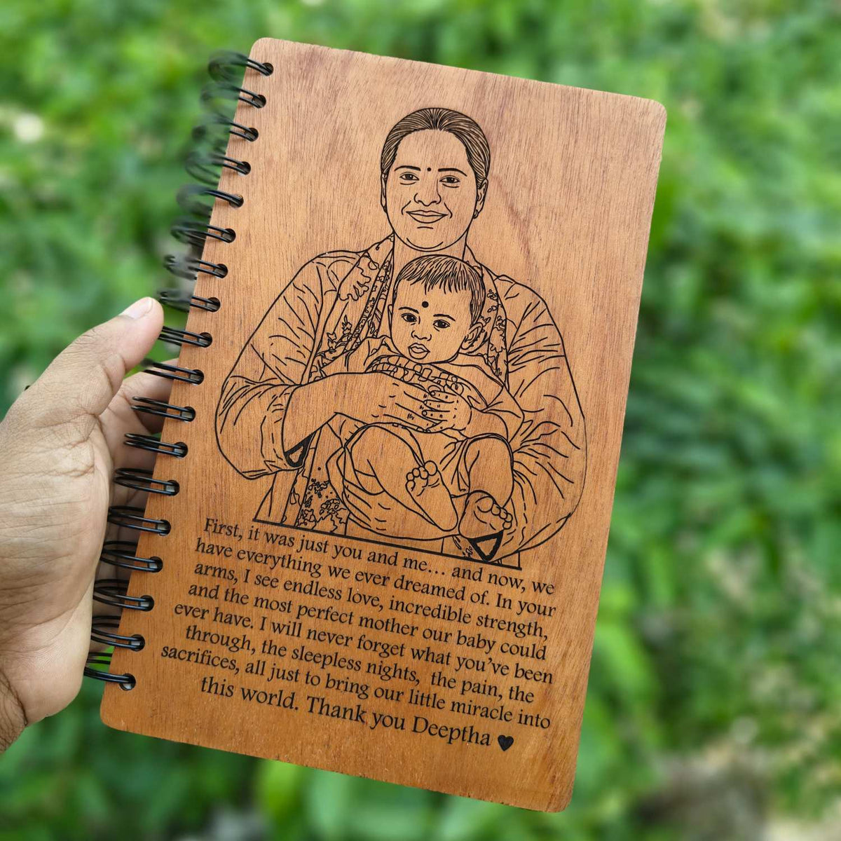 Customize your own wooden notebook