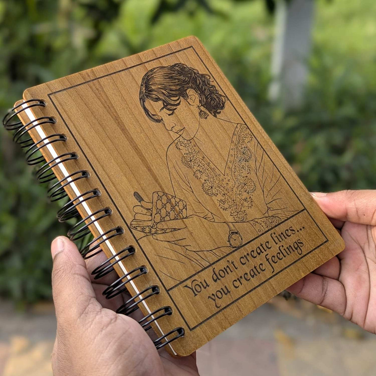 Customize your own wooden notebook