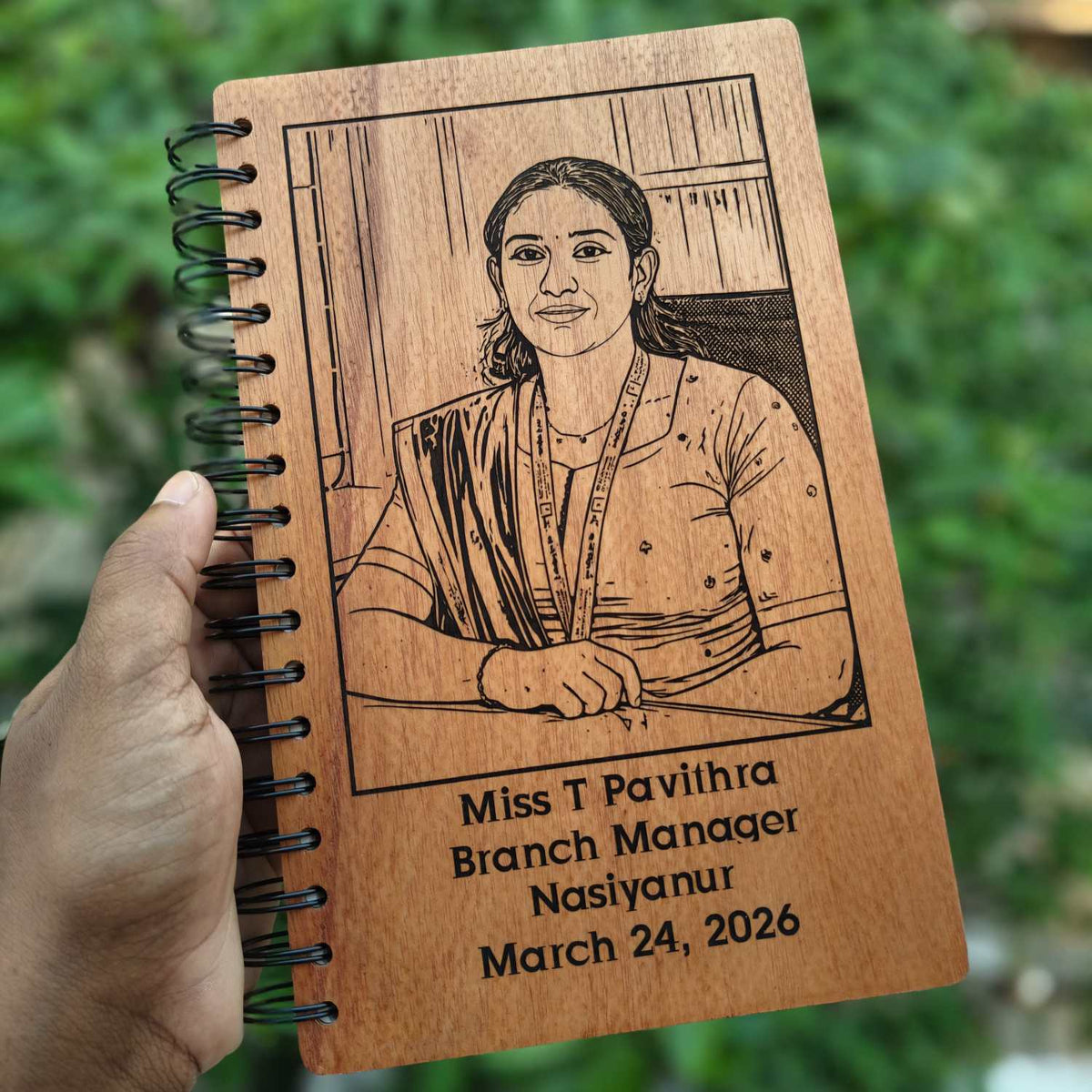Customize your own wooden notebook
