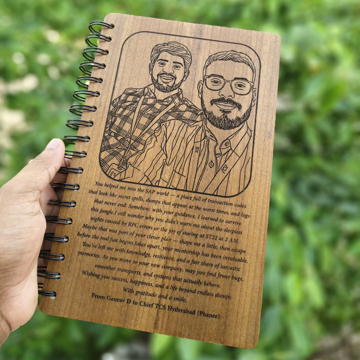 Customize your own wooden notebook