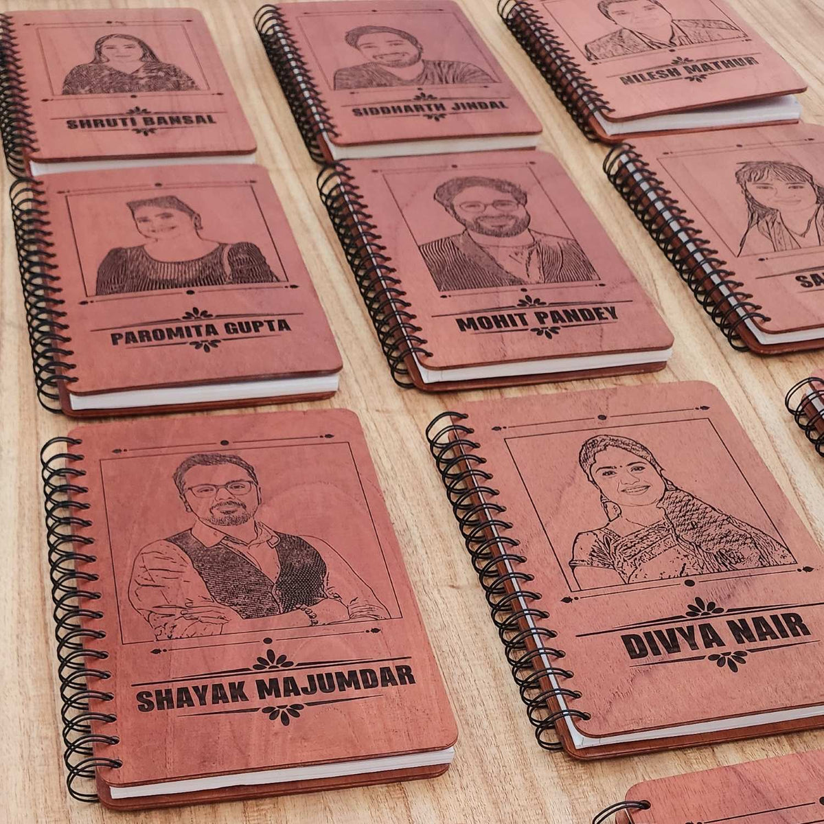 Engraved Wooden Diary for Boss &amp; Office Colleagues | Personalised Corporate Gifts