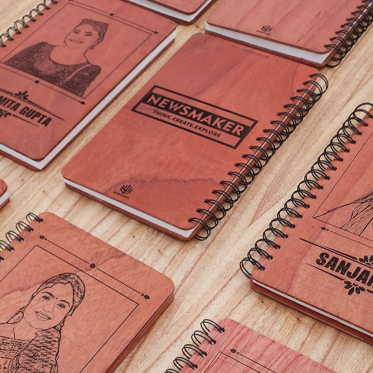 Engraved Wooden Diary for Boss &amp; Office Colleagues | Personalised Corporate Gifts