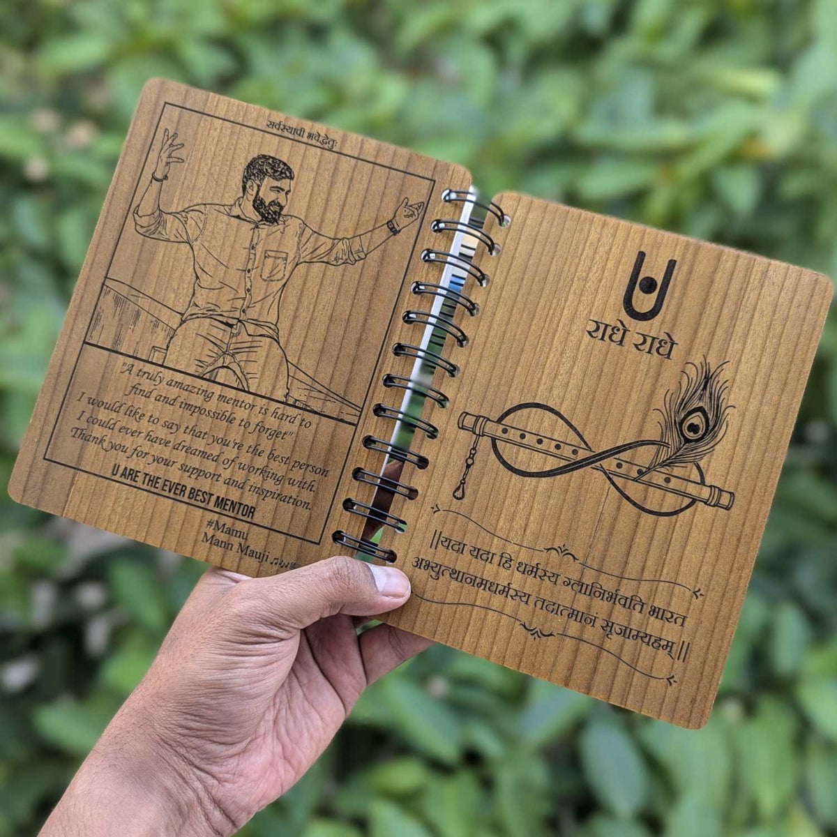 Customize your own wooden notebook