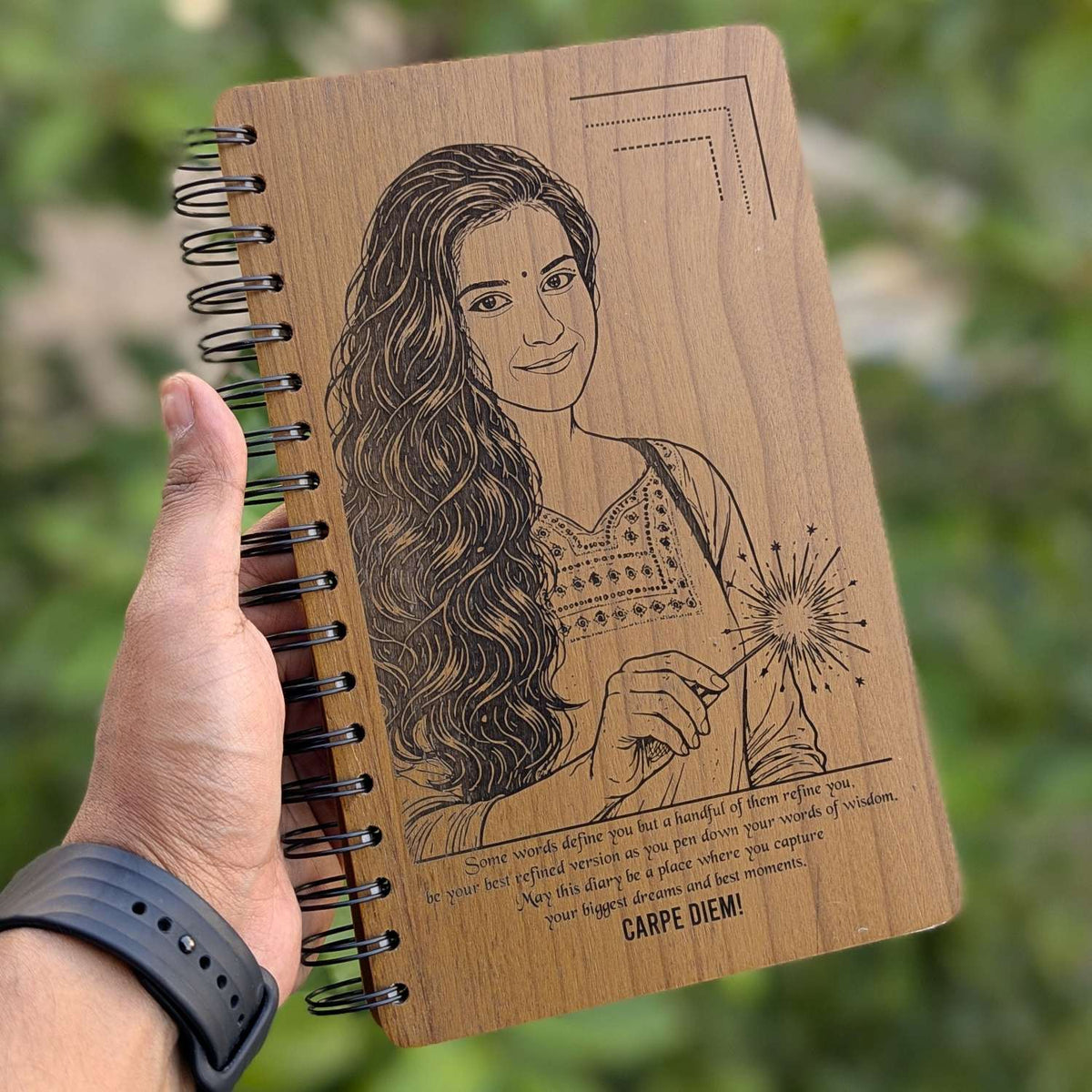 Customize your own wooden notebook
