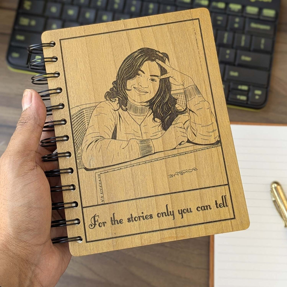 Customize your own wooden notebook