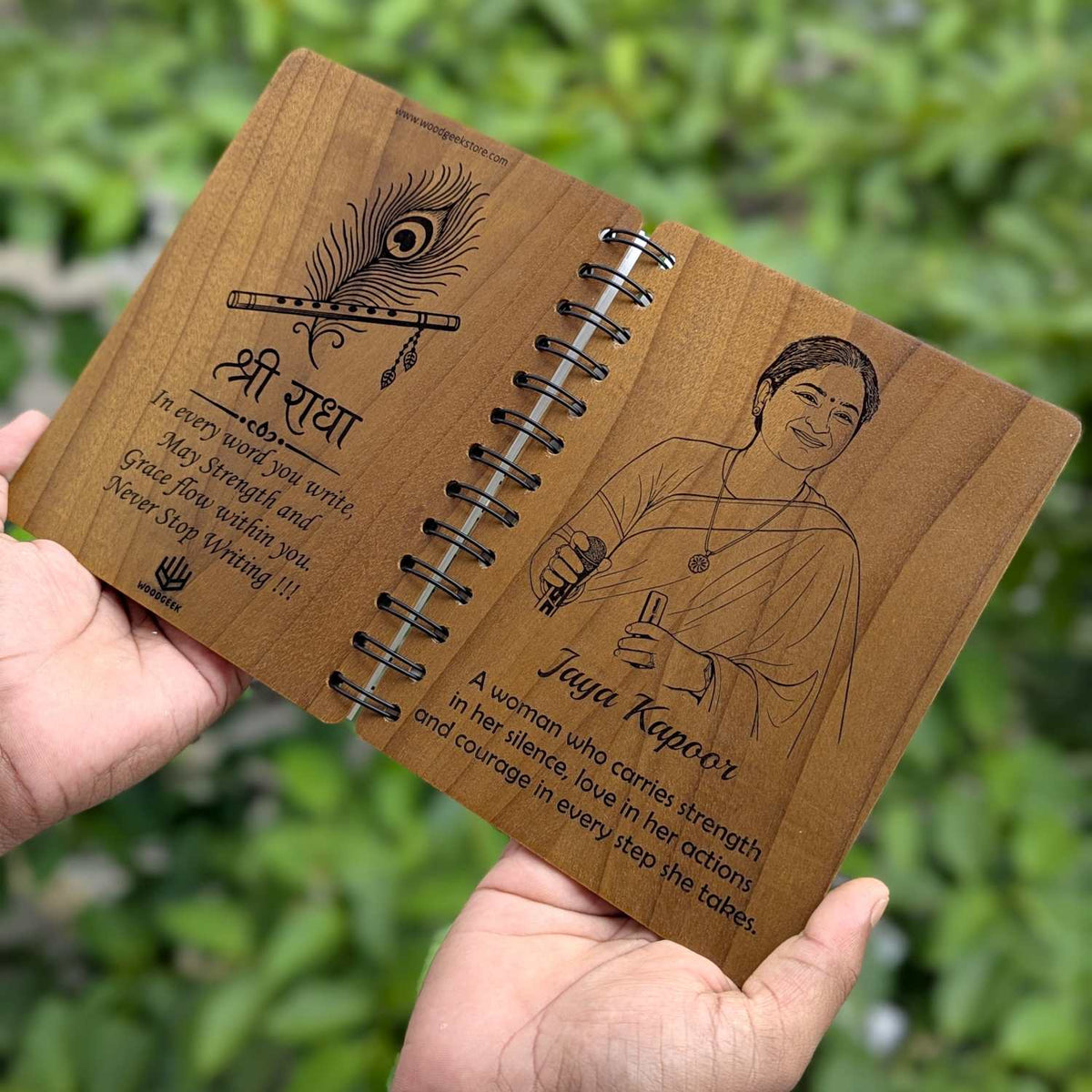 Customize your own wooden notebook