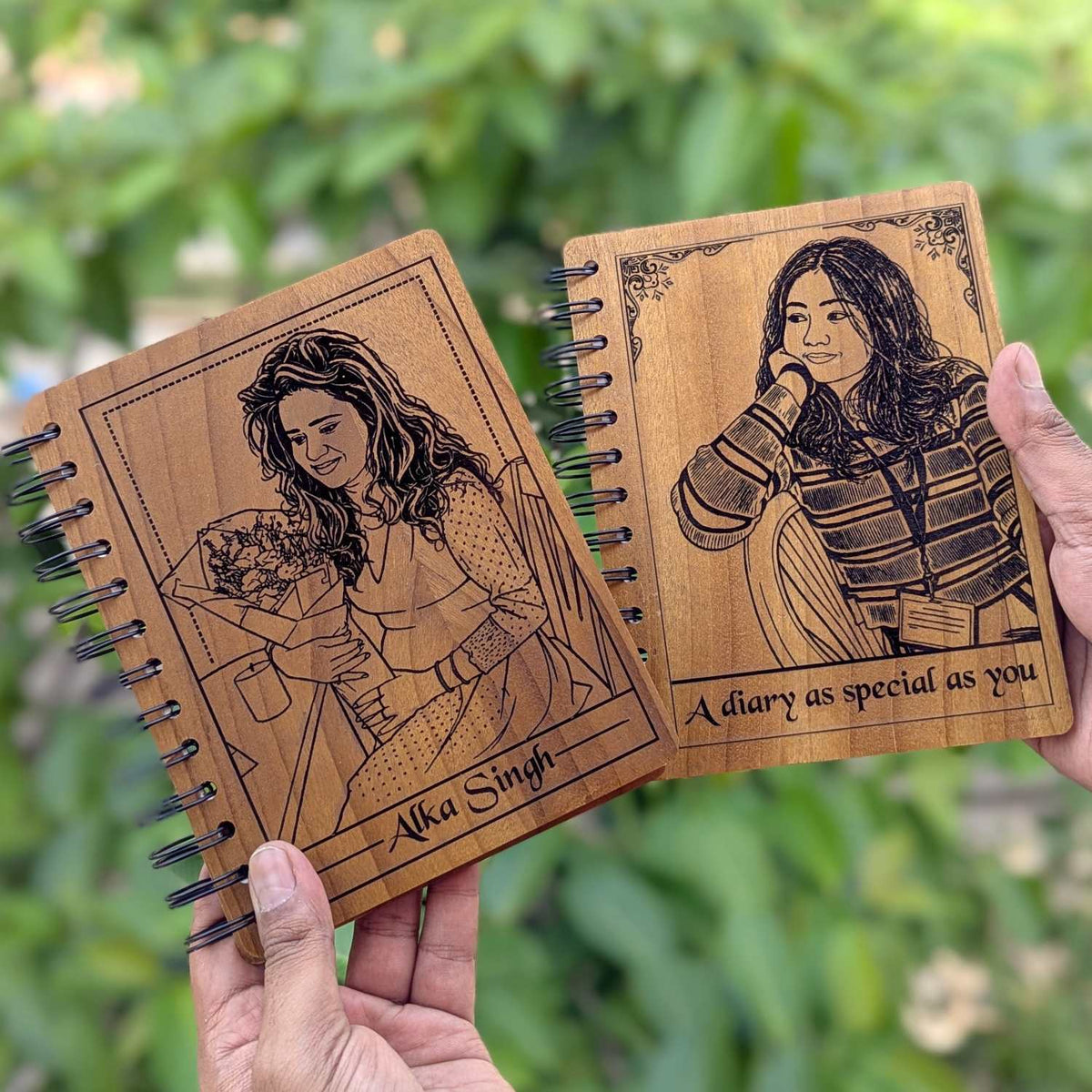 Customize your own wooden notebook