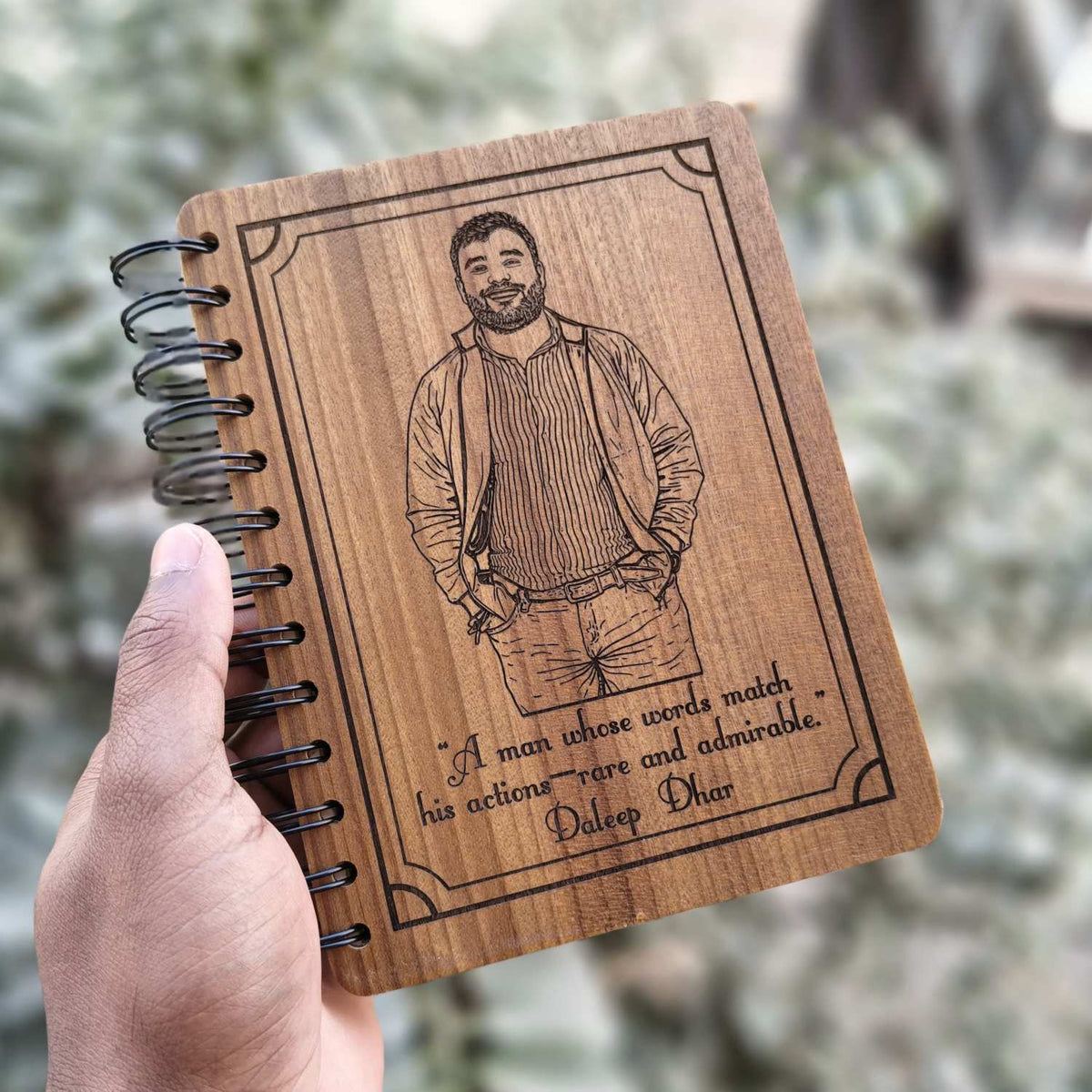 Customize your own wooden notebook