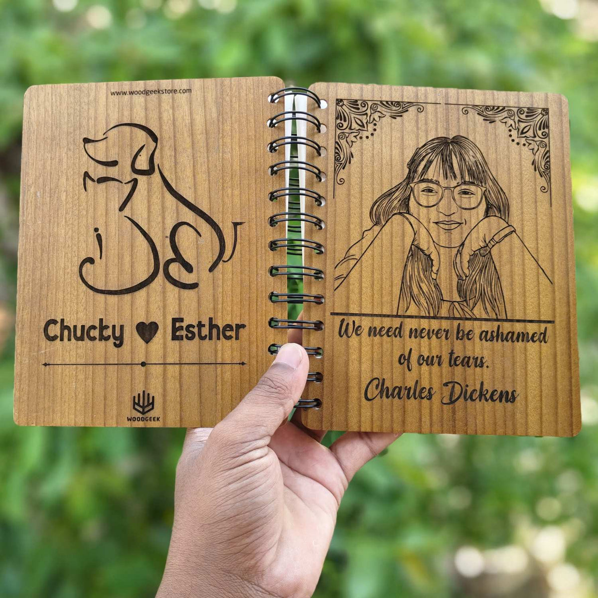 Customize your own wooden notebook